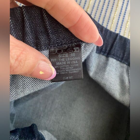 joe’s jeans Legging  Womens Size Medium Dark Blue Ankle Zip - Picture 4 of 12